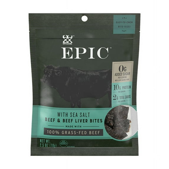 (Pack of 8), Epic Beef Liver Bites, 2.5 oz