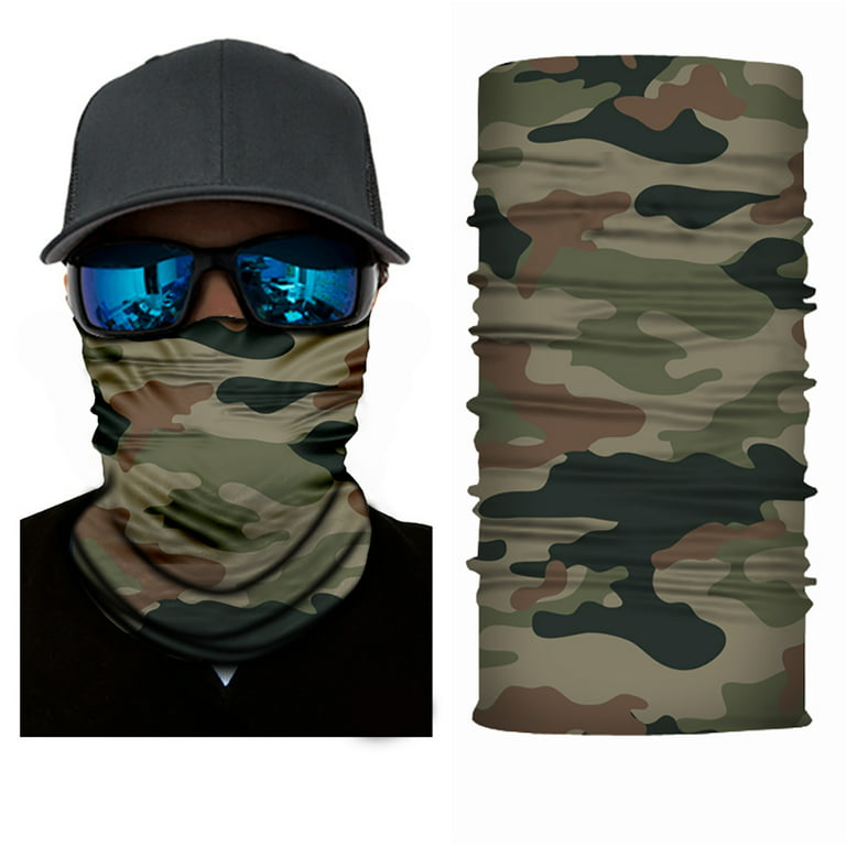 Pack of 8 Face Covering Mask Neck Gaiter Elastic, Fishing and Hunting - Bulk