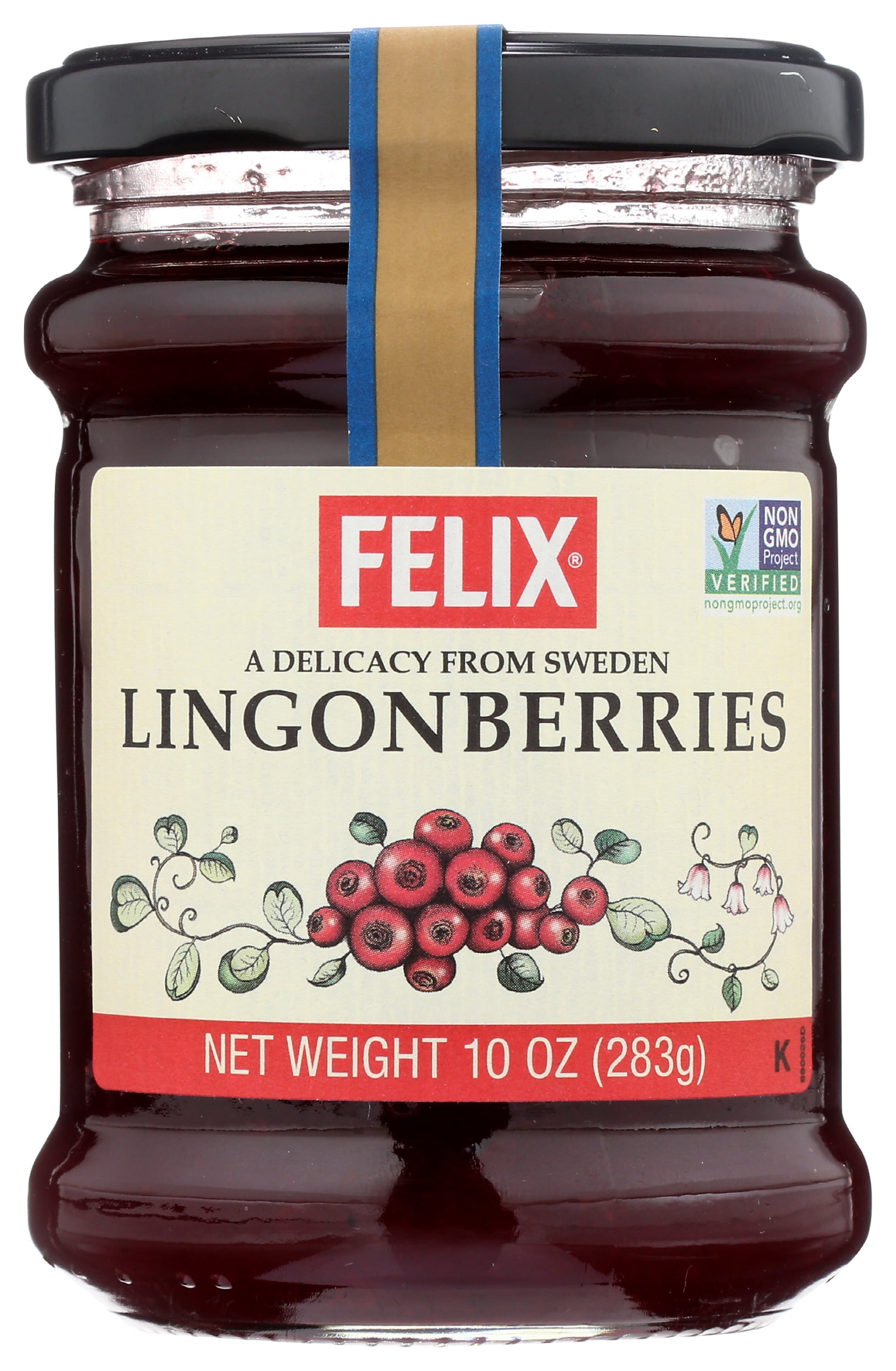 Pack of 8, Felix Lingonberries, 10 oz