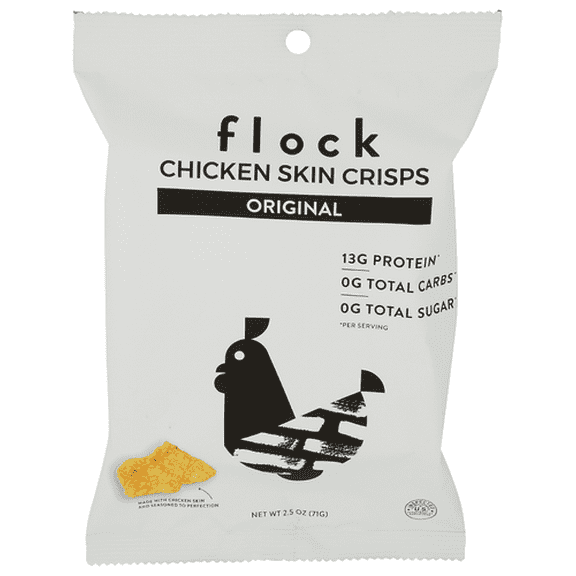 Pack of 8 Flock Crisps Chicken Original 2.5 oz