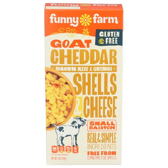 (Pack of 8) Funny Farm Mac N Cheese Goat Shell 6 Oz