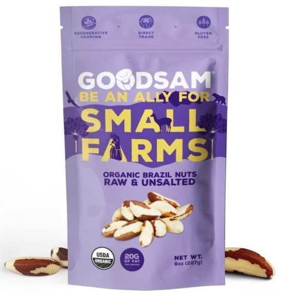 (Pack of 8), GoodSam Organic Brazil Nuts Raw & Unsalted, 8 oz