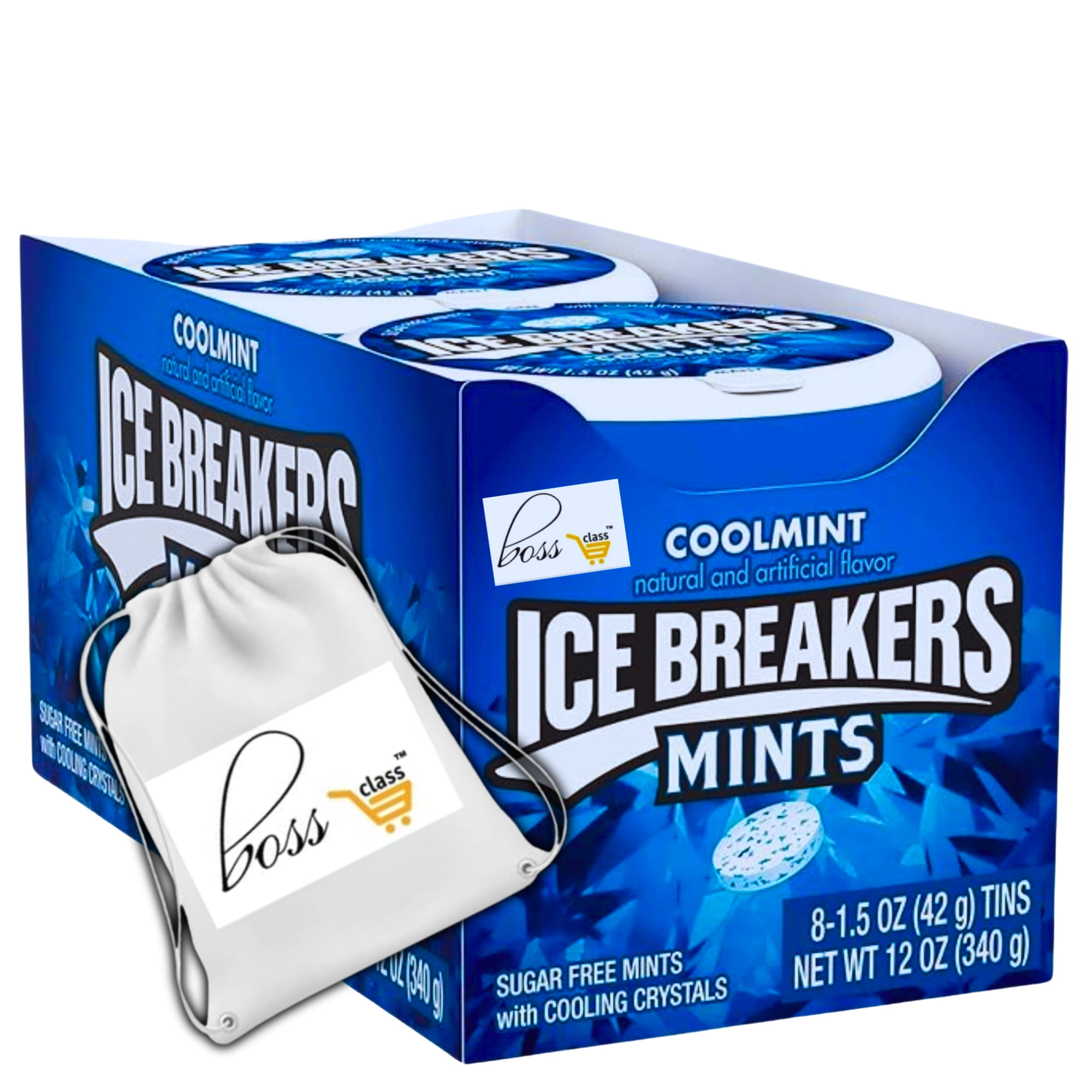 (Pack of 8) Ice Breaker Mints Coolmint, 1.5oz Tin SugarFree with