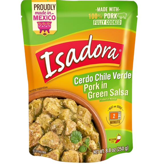 (Pack of 8) Isadora Entre Pork Chile Verde 8.8 oz