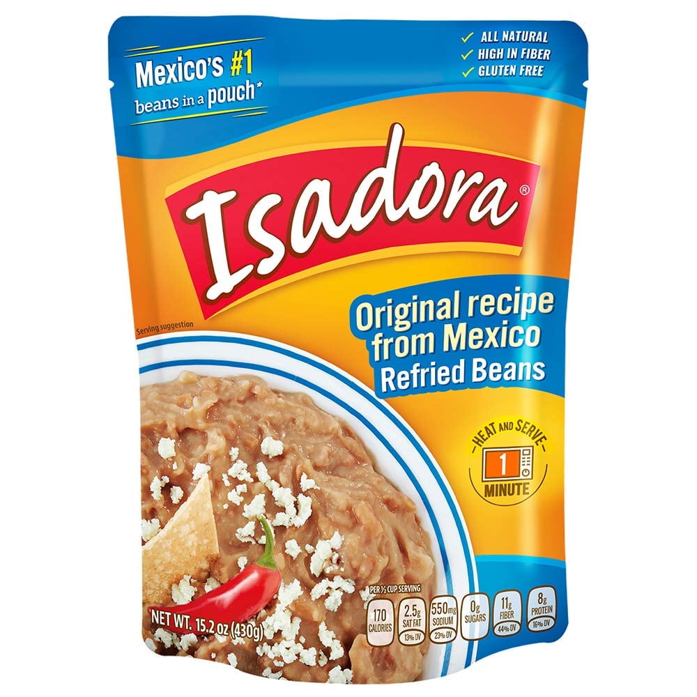 (Pack of 8) Isadora Original Refried Beans, 15.2 oz