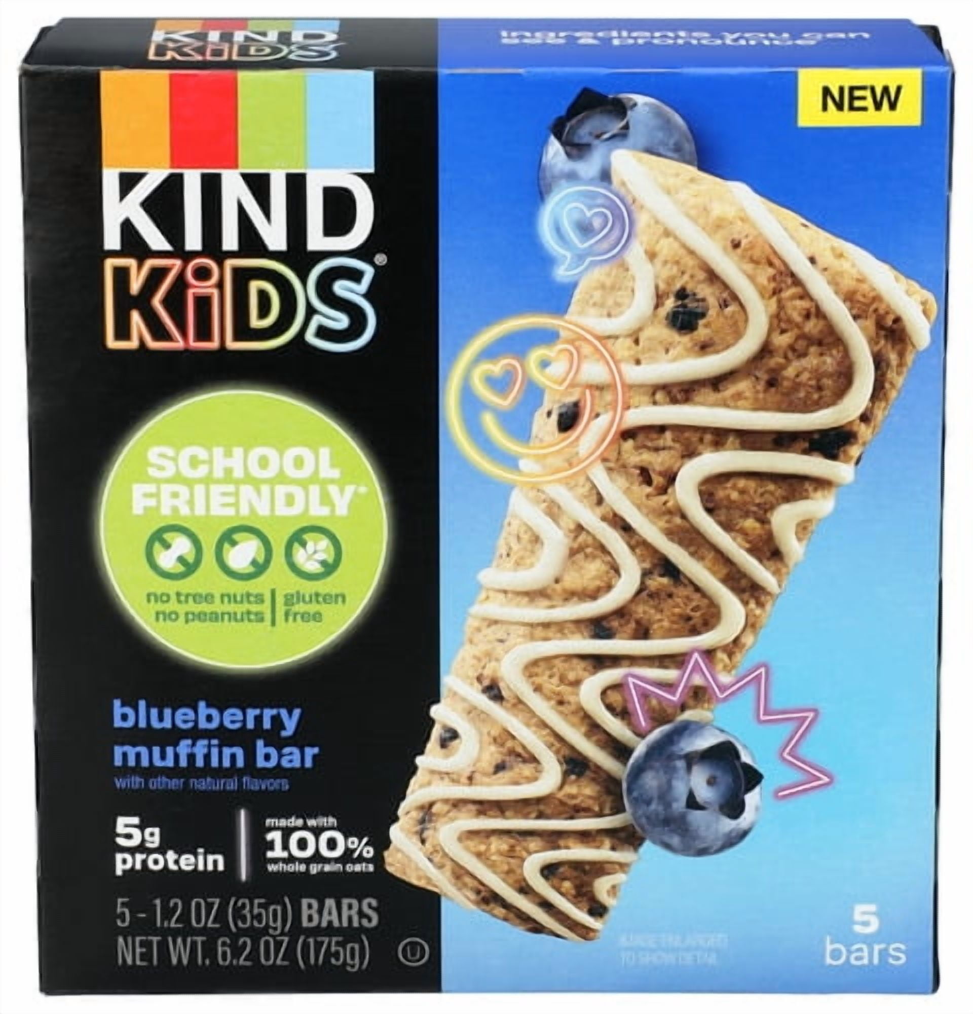 (Pack of 8) KIND Bar Kids Blueberry Muffin 5 ct 6.2 Oz