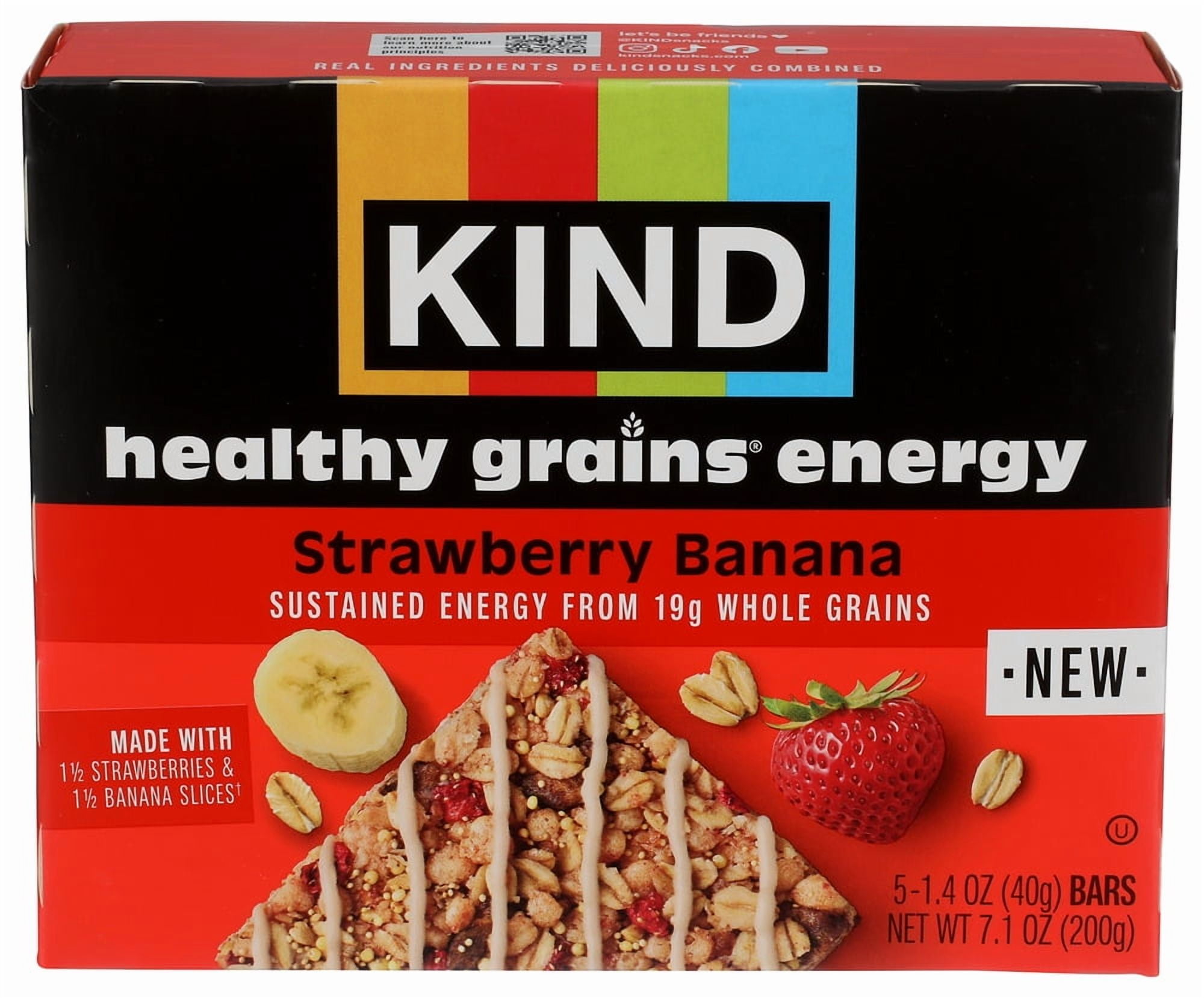(Pack of 8) KIND Bar Strawberry Banana Energy 5 Ct 7.1 Oz