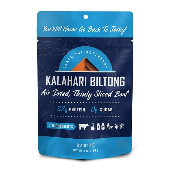 (Pack of 8), Kalahari Biltong - Garlic, 2 oz