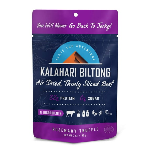 (Pack of 8), Kalahari Snacks Rosemary Truffle Biltong, 2 oz