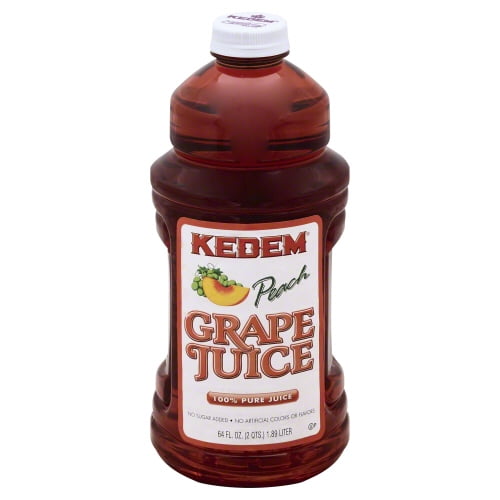(Pack of 8) Kedem Juice Peach Grape 64 Fo
