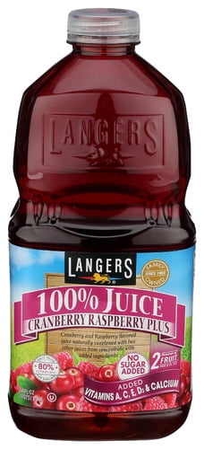 (Pack of 8) Langers Juice Cranberry Raspberry 100% 64 Fo