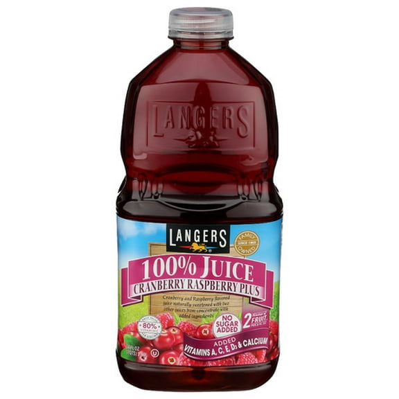 (Pack of 8) Langers Juice Cranberry Raspberry 100% 64 Fo