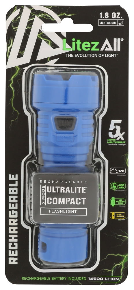 (Pack of 8) LiteZall Flashlight Rechargeable Ultralight 1 Ea