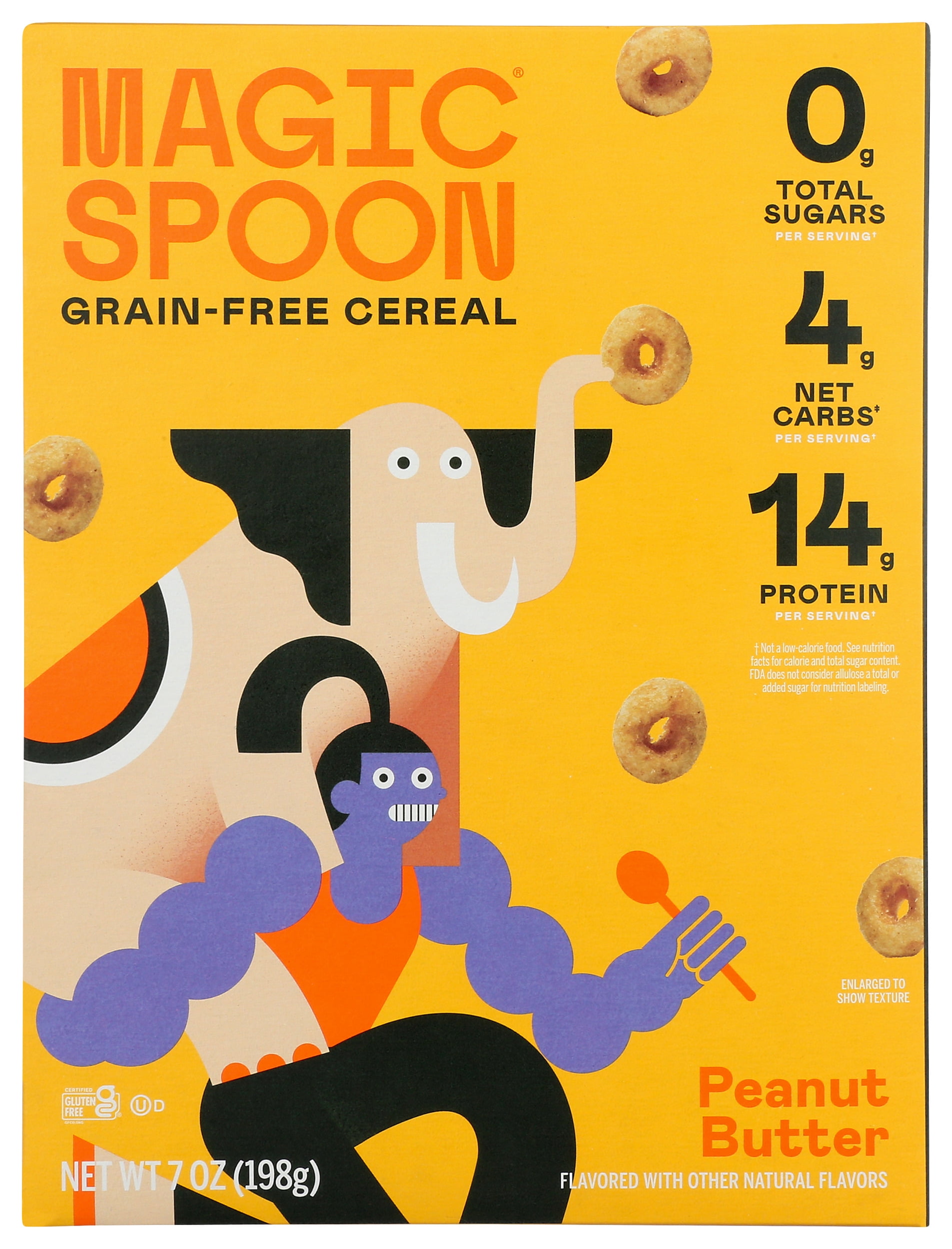 Pack of 8, Magic Spoon Peanut Butter Grain-Free Cereal, 7 oz