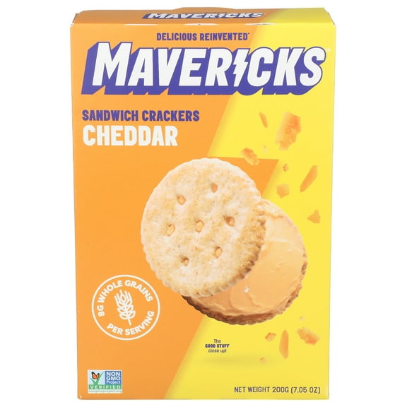 Pack of 8 Mavericks Cracker Cheddar Sandwich 7 oz