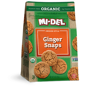 Pack of 8, Midel Organic Swedish Style Ginger Snaps, 8 oz