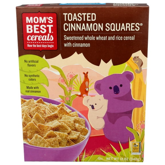 (Pack of 8) Mom's Best Cinnamon Squares Cereal 12 oz