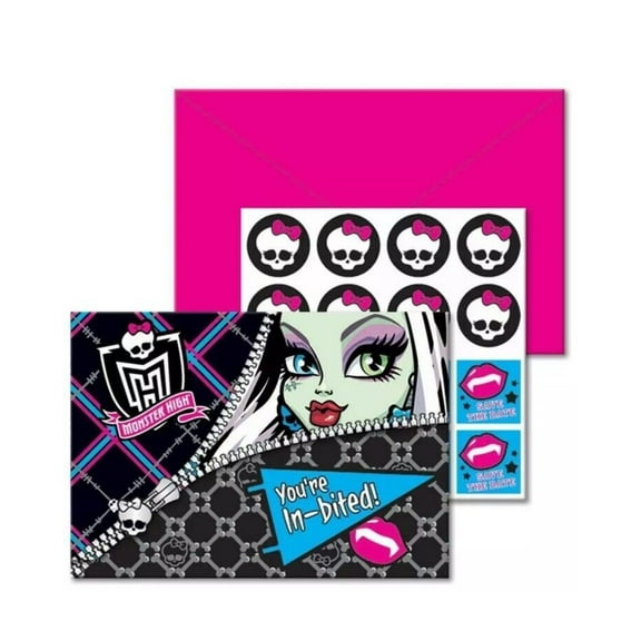 Pack of 8 Monster High Birthday Party Post Card Invitation