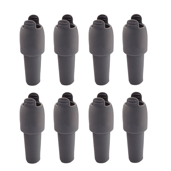 Pack of 8 Multiple Color Silicone Wine Stoppers Including Pull Handle and Double Seal Wine Corks for Leak Proof Closures