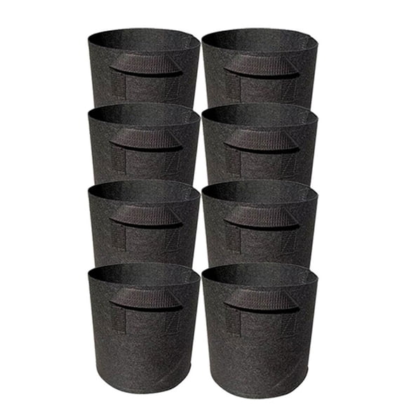Pack of 8 Multipurpose Reusable Fabric Plant Pots Nonwoven Fabric Gardening Bags for Pond Vegetables Flowers Storage