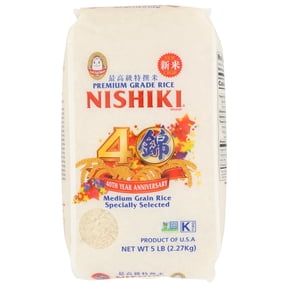 Pack of 8, Nishiki Premium Grade Medium Grain Musenmai Rice, 5 lb
