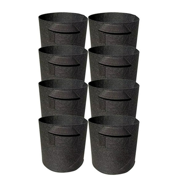 Pack of 8 Nonwoven Fabric Grow Bags with Handle Multipurpose Planter for Aquatic Vegetables Flowers Reusable Foldable