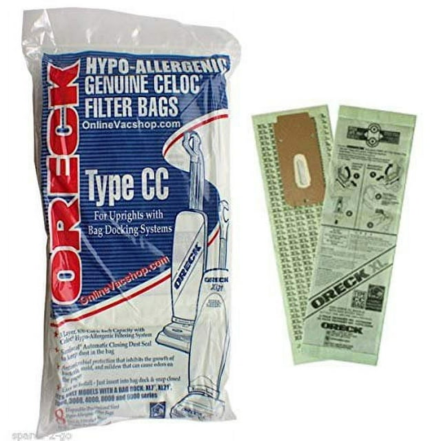 Pack of 8 Oreck XL Type CC Vacuum Cleaner Bags CCPK8DW