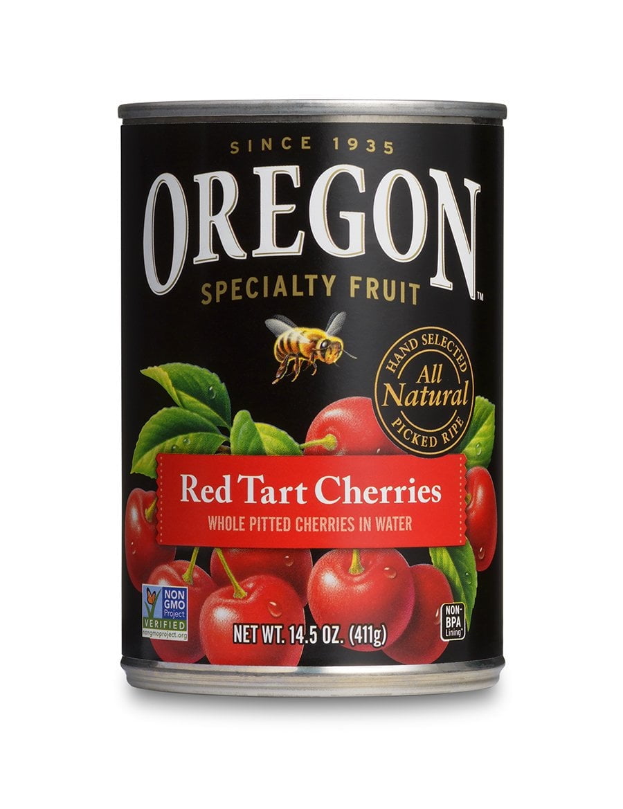 (Pack of 8) Oregon Whole Pitted Red Tart Cherries in Water, 14.5 oz
