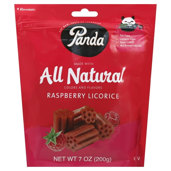 (Pack of 8) Panda Raspberry Licorice Chews 7 Oz