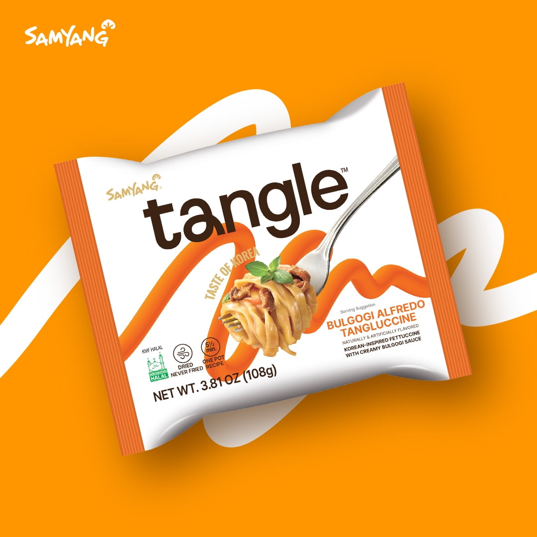 Samyang Tangle Bulgogi Alfredo K-pasta, Dried Bulk Pack of 8