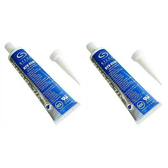 Pack of 8 Silicone RTV 4500 Food Contact Safe High Strength Silicone Sealant, Clear (2.8 FL. Ounce)
