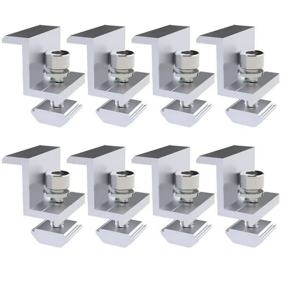Pack of 8 Solar Module Brackets, Solar Panel , End Clamp, Adjustable, Fixing Solar Module (35 mm)