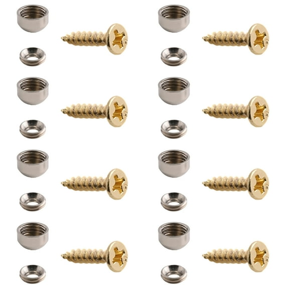 Pack of 8 Sturdy Brass Decorative Screws With Glass Caps for Furniture Fixing Rustproof Construction Furniture Hardware
