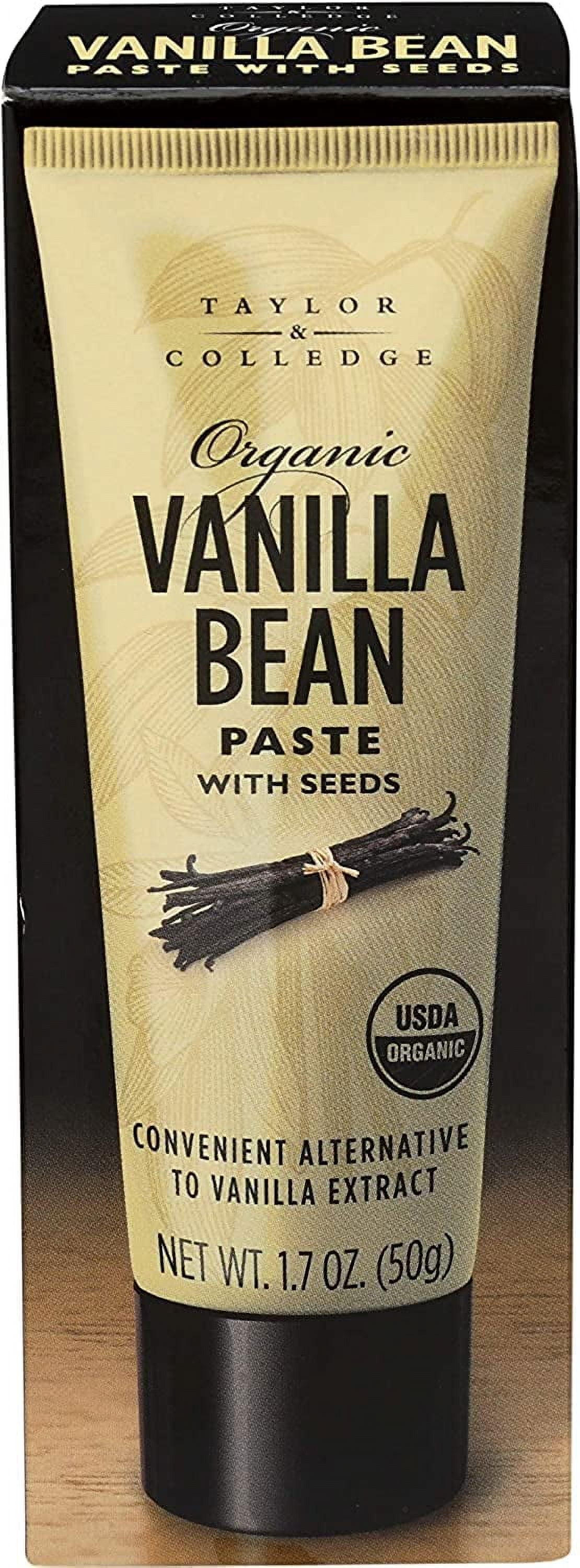 Pack of 8, Taylor & Colledge Organic Vanilla Bean Paste with Seeds, 1.7 oz