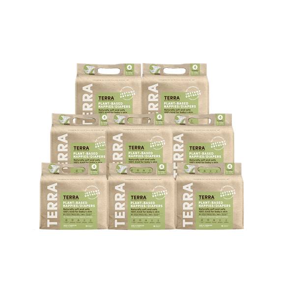 (Pack of 8) Terra Organics Diaper Toddler Size 4 18 Each