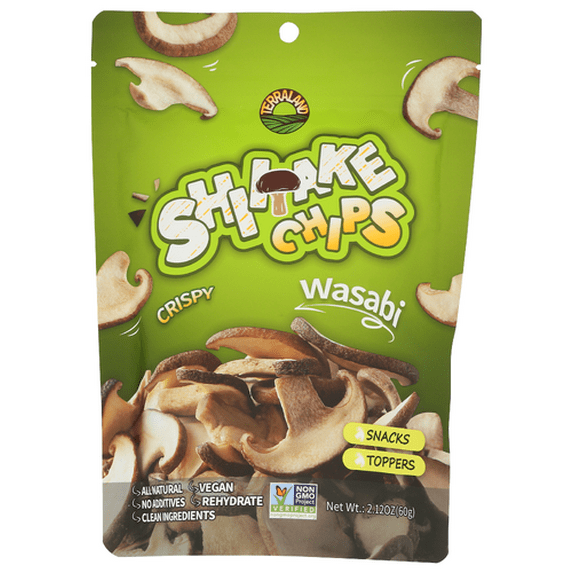 (Pack of 8) Terraland Chips Shiitake Wasabi 2.12 Oz