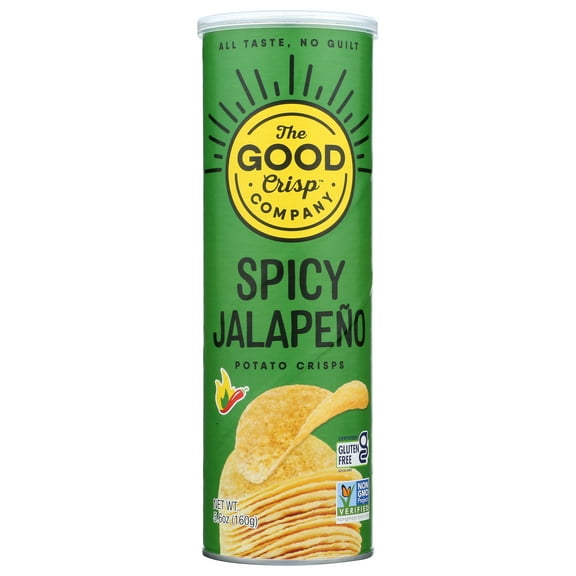 Pack of 8, The Good Crisp Company Spicy Jalapeo Potato Crisps, 5.6 oz