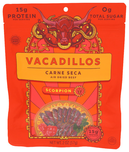 (Pack of 8) Vacadillos Jerky Carne Seca Scorpion 2 oz