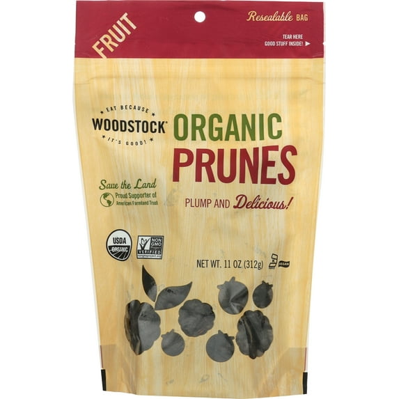 Pack of 8, Woodstock Organic Pitted Prunes, 11 oz
