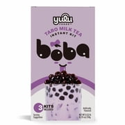 Pack of 8 Yulu Foods Kit Tea Milk Taro Boba Tapioca Pearls 8.25 oz