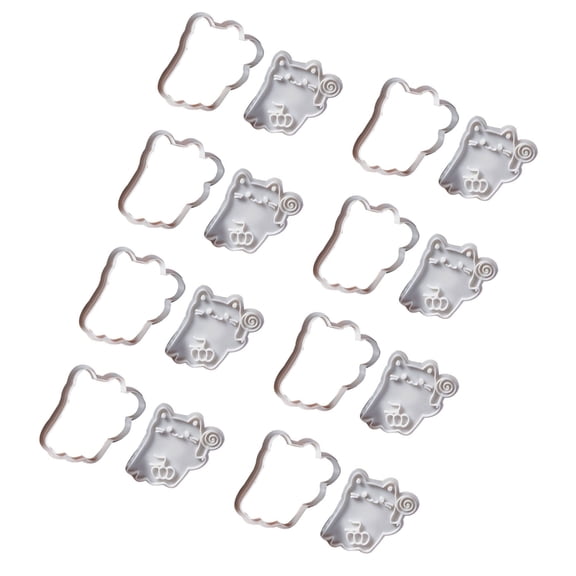 Pack of 8Ha110weenBiscuit Molds Cookie Molds Cats Shape Biscuit Cutter