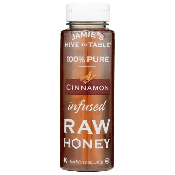 (Pack of 9) Hive to Table Honey Farms Honey Jamies Raw Infused 12 Oz