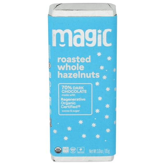(Pack of 9) Magic Chocolate Bar Chocolate Roasted Hazelnuts 3 Oz