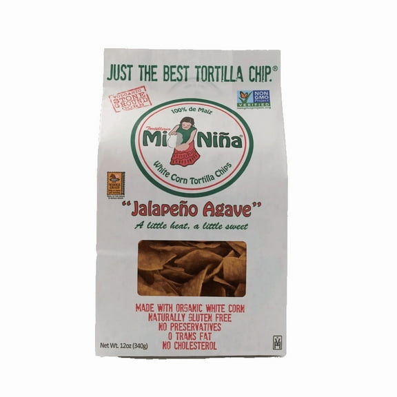 Pack of 9, Mi Nina Jalapeo Agave Tortilla Chip, 12 oz