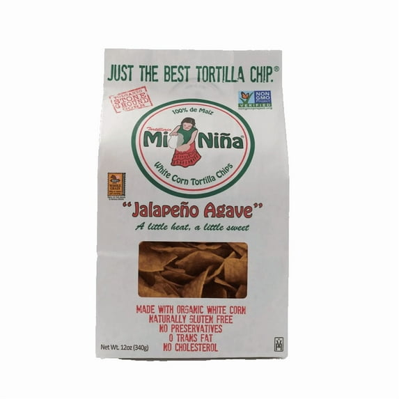 Pack of 9, Mi Nina Jalapeño Agave Tortilla Chip, 12 oz
