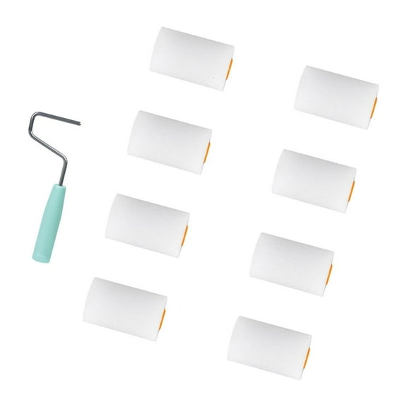 Pack of 9 Mini Foam Rollers for Water Bases Paints Furniture Painting Roller for Smooth Application on Walls & Furniture