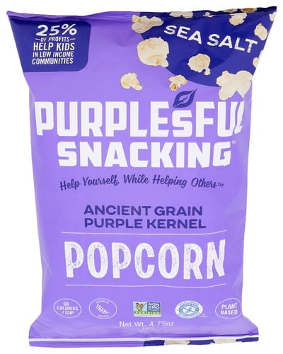 (Pack of 9) Purplesful Popcorn Sea Salt 4.79 Oz