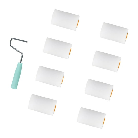 Pack of 9 Small Foam Rollers for Water Bases Paints Furniture Painting Roller for Smooth Application on Wall & Furnitur