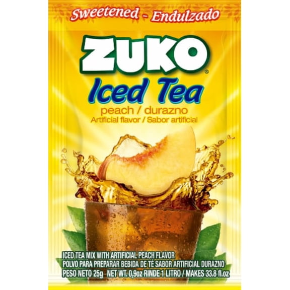 Pack of 96 Zuko Beverage Mix Tea Peach 0.9 oz