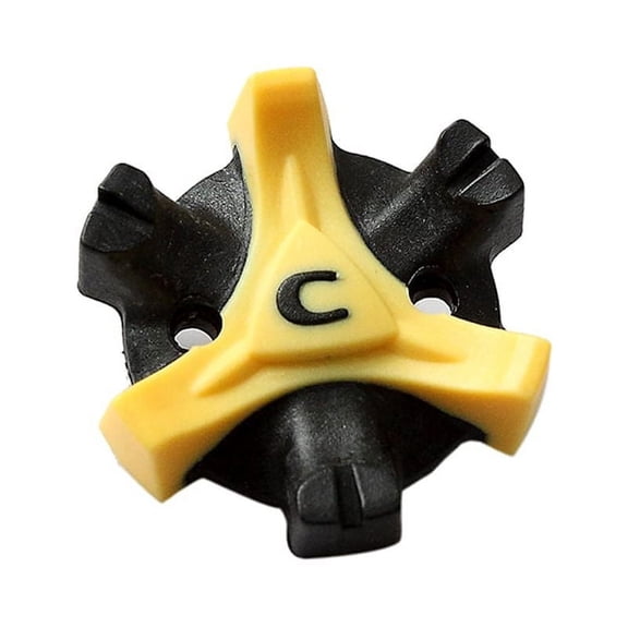 Pack of Adventure Spikes Cleats, Black+Yellow, 10 Pieces